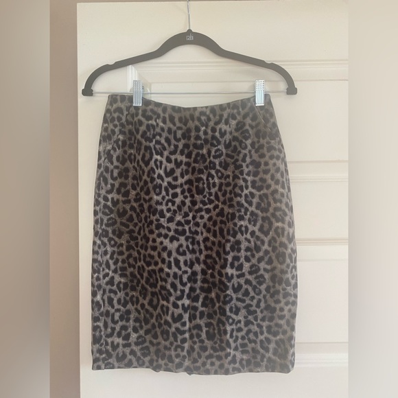 CAbi Leopard Ponte Knit Pencil Skirt - Picture 8 of 9